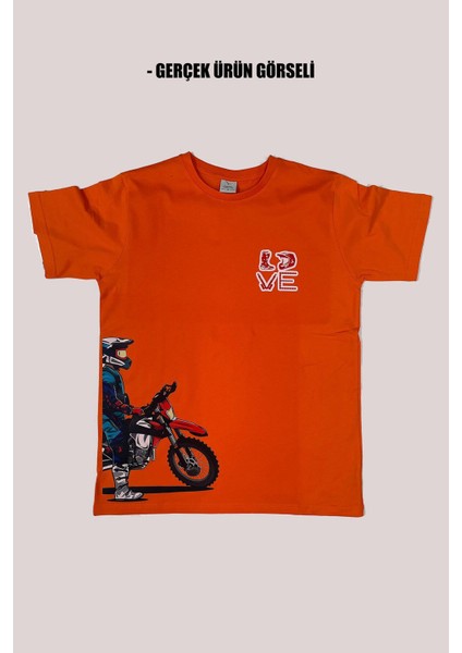 Cross Motor Enduro Ekipmanları Göğüs ve Yan Detay Baskılı Regular Fit %100 Pamuk T-Shirt fiyatları