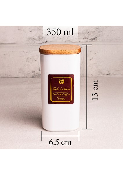 Boxy Beyaz - 6'lı Ahşap Vakumlu Kapaklı Etiketli Baharatlık Takımı 350 ml - Erzak Saklama Kabı Seti fiyatları