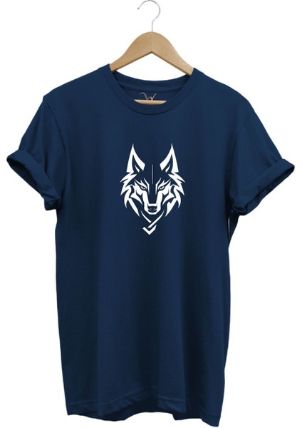 Bozkurt Türkçü Kurt Baskılı %100 Pamuk Regular Fit Bisiklet Yaka T-Shirt