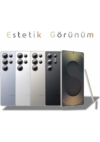 Samsung Galaxy S25 Ultra Için Otomatik Hizalama Aparatlı Kamera Lens Koruyucu 9h Sertliğinde Görüntüyü Bozmayan Çizilme ve Düşmeye Karşı Koruyan Alüminyum Alaşım Çerçeve Lens Camı fiyatları