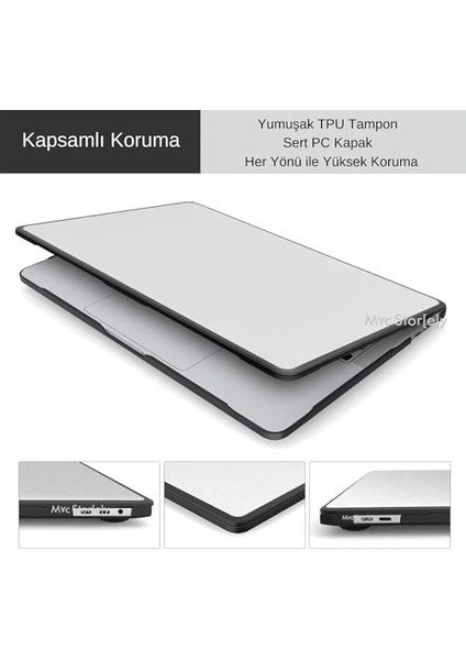 Macbook Air M1 Kılıf 13INÇ Tpu Outdoor (Touchıd'li M1 Air) A2337 A2179 A1932 ile Uyumlu Şeffaf modelleri