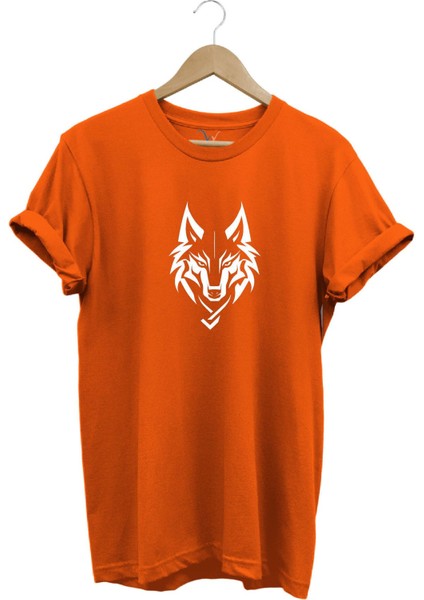 Bozkurt Türkçü Kurt Baskılı %100 Pamuk Regular Fit Bisiklet Yaka T-Shirt