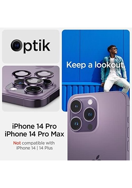 iPhone 16 Pro Max / 16 Pro / 15 Pro Max / 15 Pro / 14 Pro Max / 14 Pro Kamera Lens Camı Koruyucu Glas.tr Ez Fit Optik Pro (2 Adet) Deep Purple - AGL05597 fiyatları