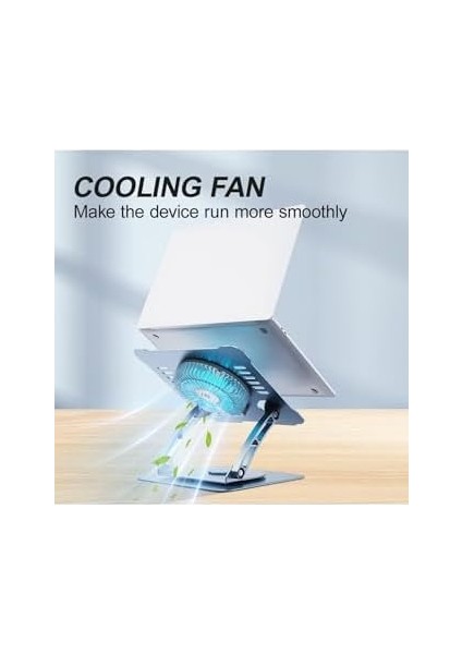 Yükseklik Alüminyum Dizüstü Bilgisayar Soğutma Standı, 3 Hız Fanlı, 10-15 Inç modelleri