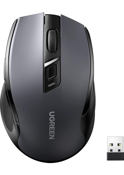 Ergonomische Draadloze Muis Met USB Ontvanger 2.4 Ghz Silent Click USB Muis 4000 Dpı Verstelbaar Compatibel Met Pc,tablet,laptop,windows,macos, Linux. (Zwart)