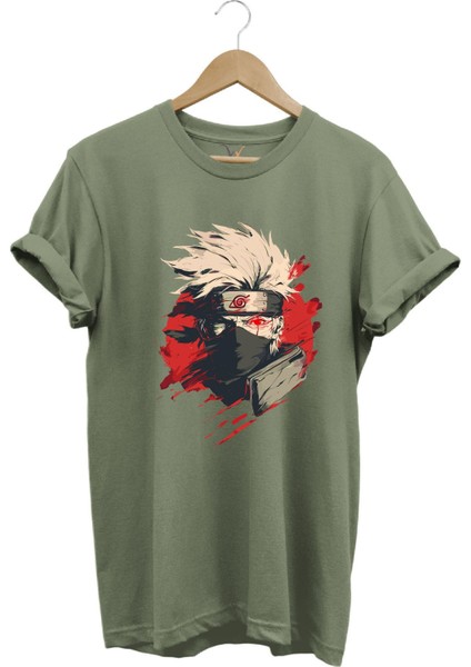 Unisex Streetwear Anime Manga Baskılı Şık Tasarımlı %100 Pamuk Bisiklet Yaka T-Shirt