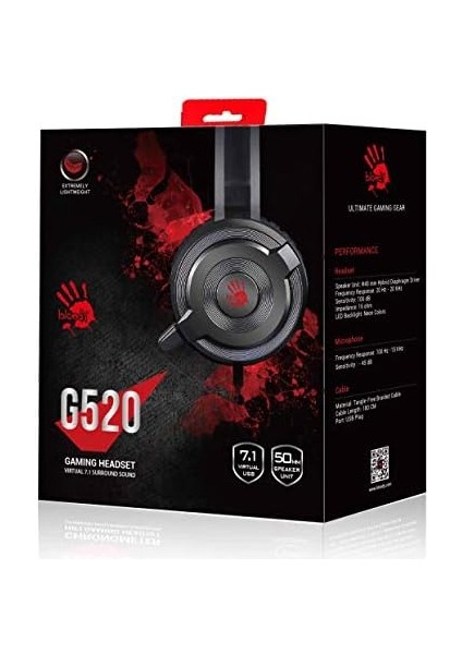 G520 7.1 Gamer Kulaklık Mikrofonlu, USB fiyatları