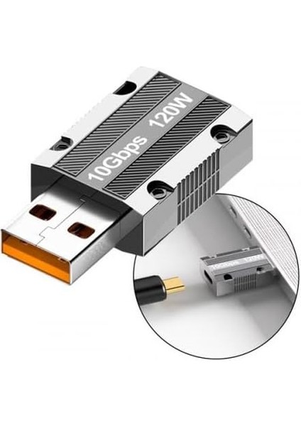 Polham 120W 10BS USB To Type C Çevirici Dönüştürücü Adaptör, Otg Dönüştürücü, Ultra Dayanıklı