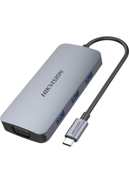 USB Hub 3.0 Udb Çoklayıcı 8in1 Dizüstü Nane Bilgisayar Pc Kullanımı Için USB 3.0 Type-C Güç Çıkışlı DS801 8 Port USB 3.0VGAHDMITF Karttype-C, 8 Port USB 3.0+Vga+Hdmi+Tf Kart+Type-C