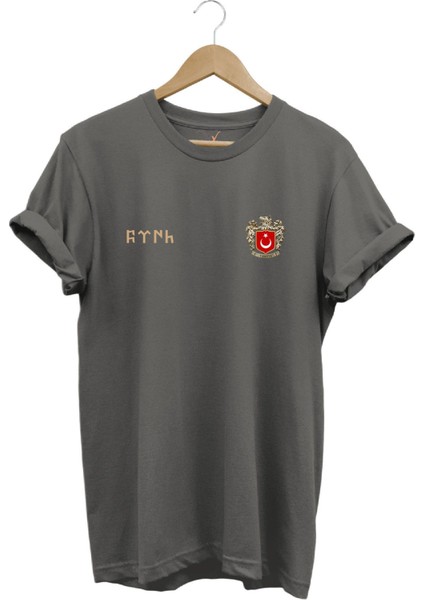 Türk Bozkurt Baskılı Bozkurt Sembolü Türkiye ve Türk Bayrağı Kurt Regular Fit %100 Pamuk T-Shirt