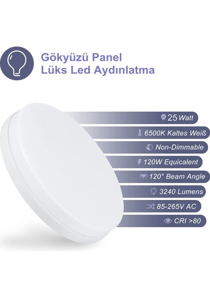 Lüks Yatak Odası Yuvarlak Avize 25WATT-30 cm x 30 cm Lüks LED Aydınlatma, Yuvarlak Yatak Odası Avize