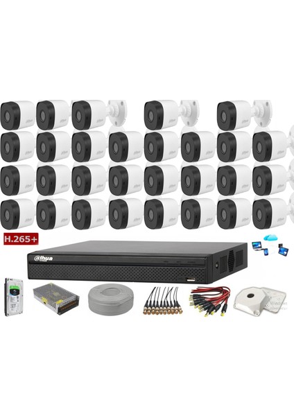 29 Kameralı 2 Mp Ahd Güvenlik Kamera Sistemi