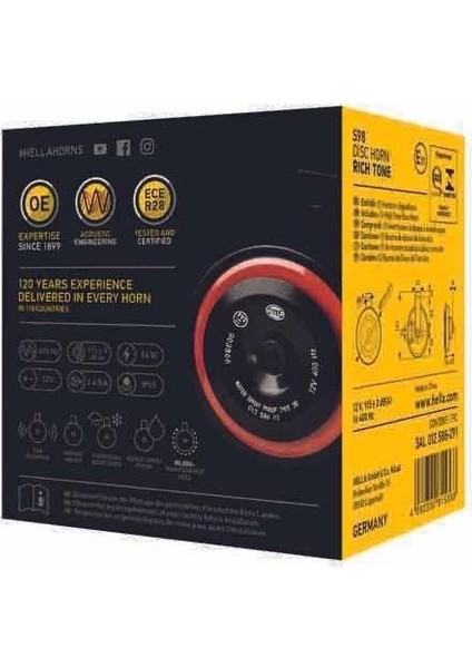 Yüksek Ton Korna 12V 400HZ 115 Dba 3AL012588-291 modelleri