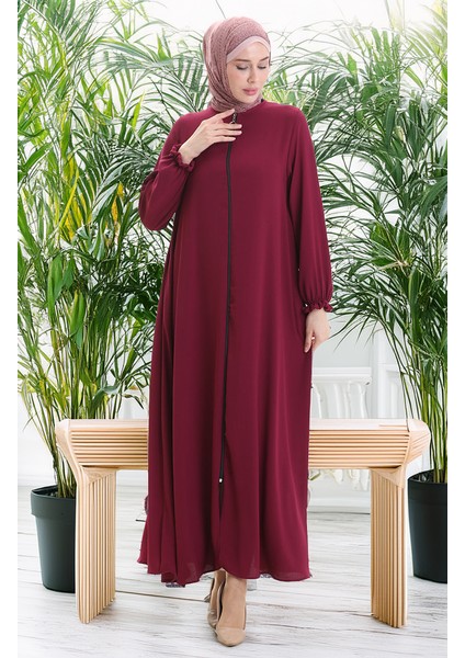 Fermuarlı Mevlana Ferace 4106-05 Bordo fiyatları