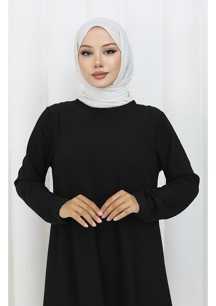 Asimetrik Prenses Tunik 4101-04 Siyah fırsatları