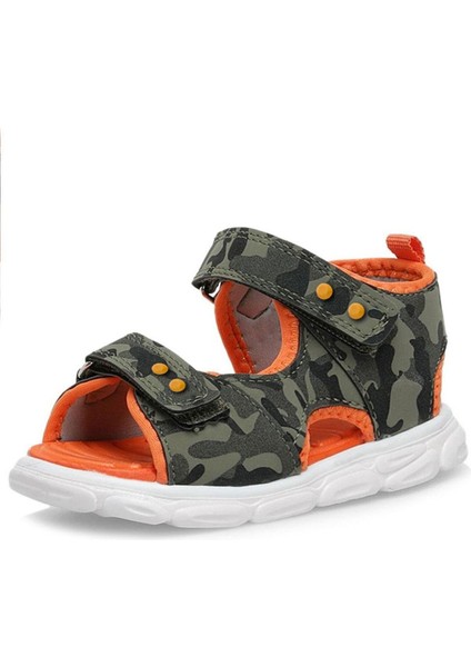 Haki Kamuflaj Desenli Metal Detaylı Cırtlı Bebek Sandalet Ayakkabı modelleri