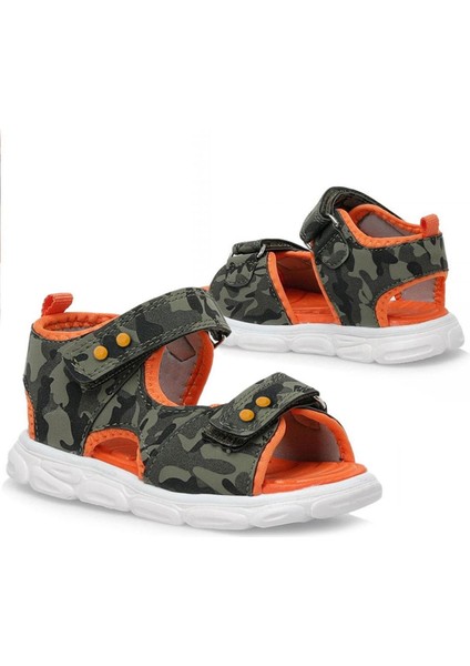 Haki Kamuflaj Desenli Metal Detaylı Cırtlı Bebek Sandalet Ayakkabı indirimleri