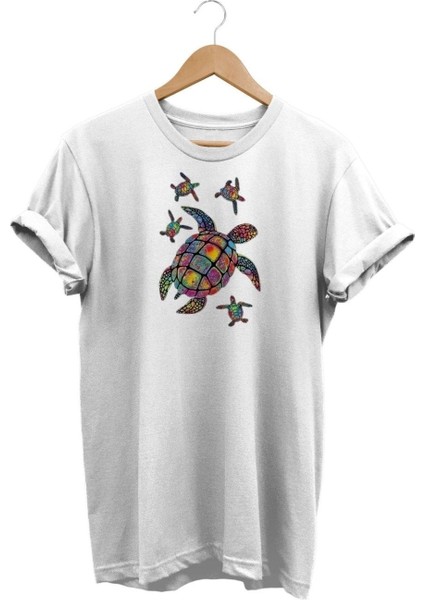 Kaplumbağa Baskılı T-Shirt