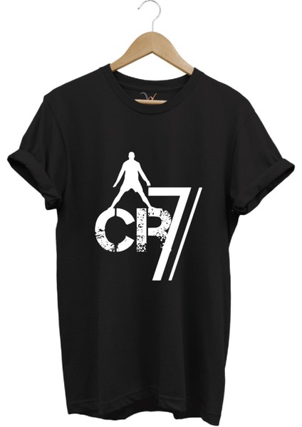 Ronaldo Cr7 Baskılı Futbol Temalı Regular Fit %100 Pamuk T-Shirt