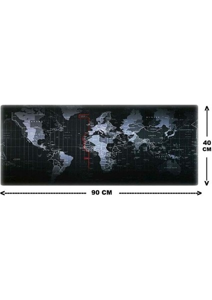 Dünya 1 Oyuncu Mouse Pad 90X40 cm Kaymaz Dikişli fiyatları