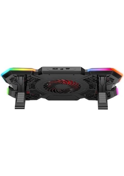 S47 Coolflow 5 Adet Kırmızı LED Fan 1 USB 7 Farklı Kademe Ayarı 10 17.3 Notebook Soğutucu Stand modelleri