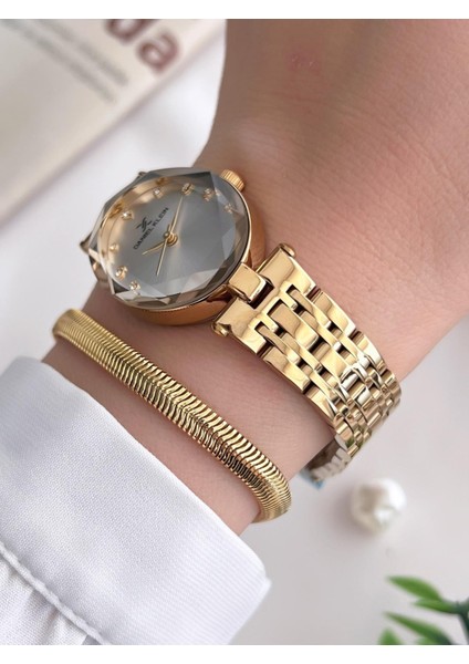 Çelik Kordon 3 Atm Suya Dayanıklı Özel Tasarım Kadın Kol Saat+Bileklik VS.BLKT.0436 modelleri