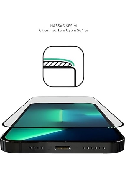 Apple iPhone 15 Pro Max Uyumlu Uçtan Uca Tam Koruma Kırılmaz Cam 21H 9d Ekran Koruyucu