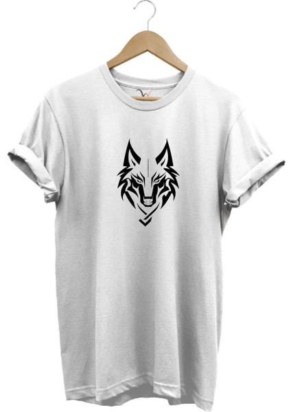 Bozkurt Türkçü Kurt Baskılı %100 Pamuk Regular Fit Bisiklet Yaka T-Shirt