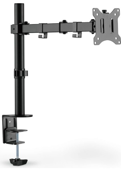 Monitör Tutucu - Masa Kelepçesi - 1 Monitör - 32 Inçe Kadar - 8 Kg'a Kadar - Vesa 75X75, 100X100 - Siyah, DA-90399