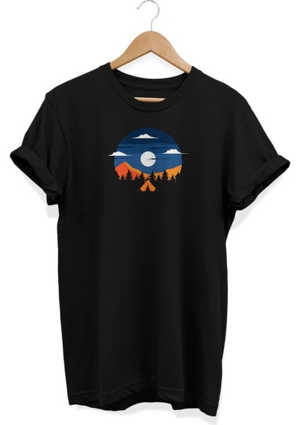 Kamp Baskılı T-Shirt