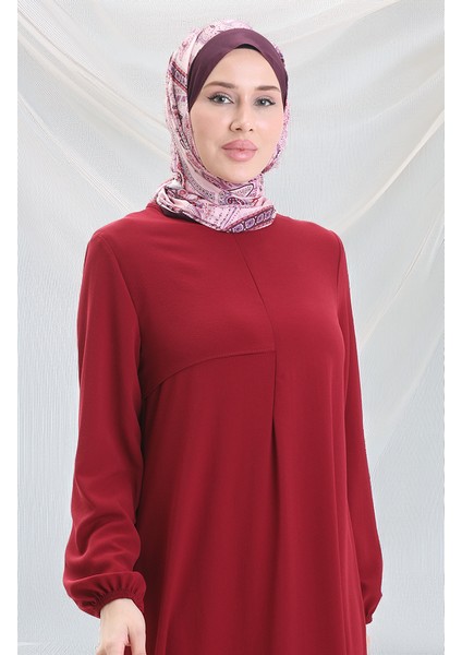Çerçeve Detaylı Uzun Tunik 4105-03 Bordo fırsatları
