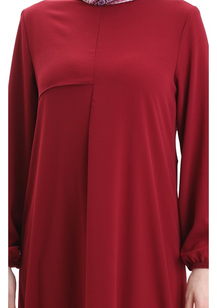 Çerçeve Detaylı Uzun Tunik 4105-03 Bordo indirimleri