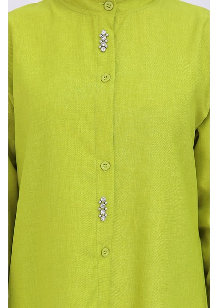 Taşlı Tunik Pantolon Ikili Takım 2090-04 Yağ Yeşili fırsatları