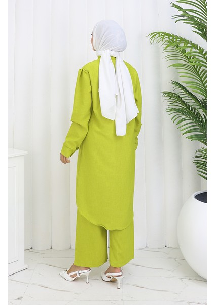 Taşlı Tunik Pantolon Ikili Takım 2090-04 Yağ Yeşili indirimleri