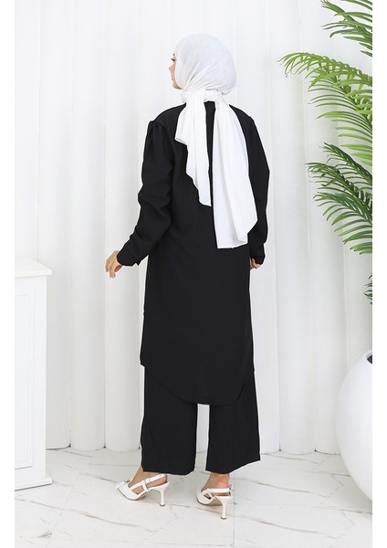 Taşlı Tunik Pantolon Ikili Takım 2090-05 Siyah indirimleri