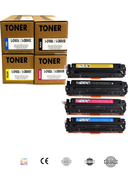 Canon I-Sensys LBP-611CN Uyumlu Toner Seti Çipli