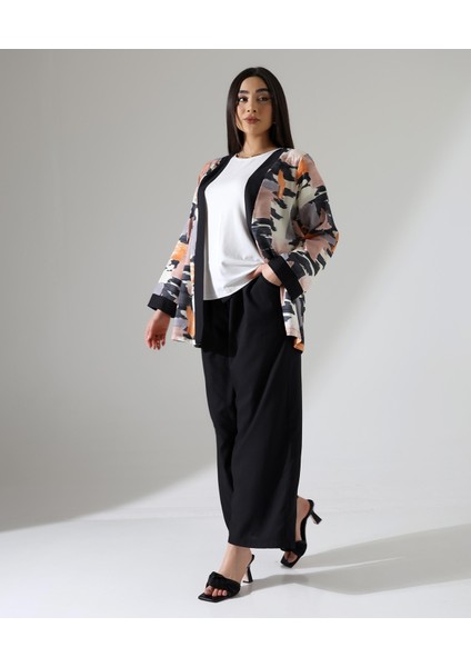 Renkli Desenli Kimono 3'lü Takım - Şıklık ve Rahatlığın Bir Arada Olduğu Kombin indirimleri