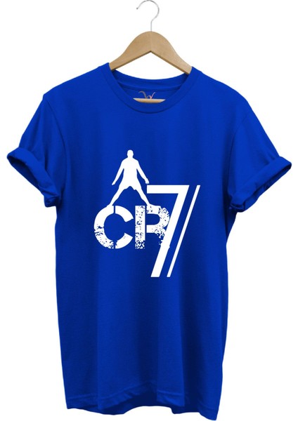 Ronaldo Cr7 Baskılı Futbol Temalı Regular Fit %100 Pamuk T-Shirt