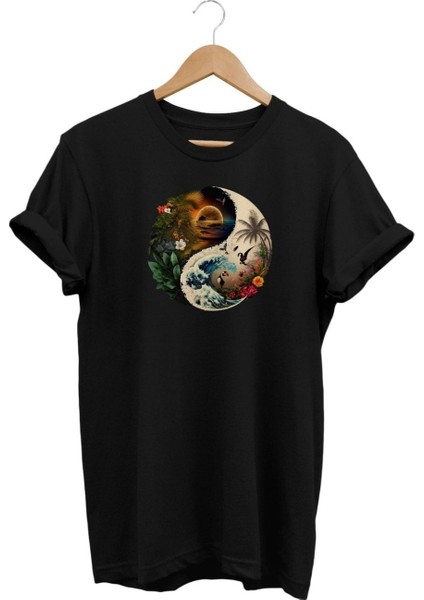 Manzara Baskılı T-Shirt