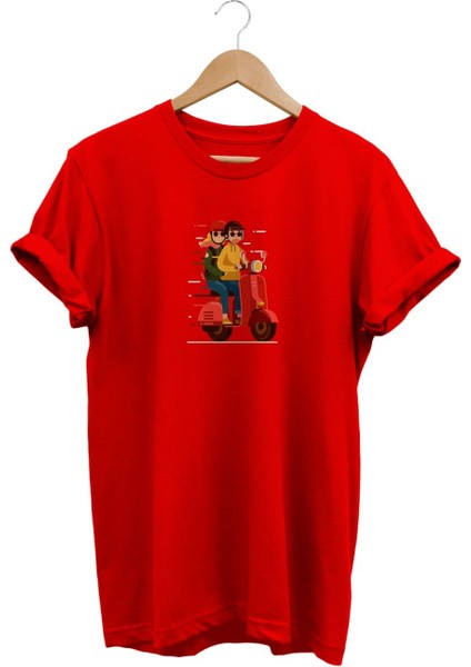 Scooter Baskılı T-Shirt