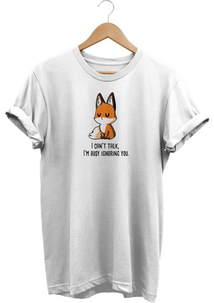 I Cant Talk Baskılı T-Shirt