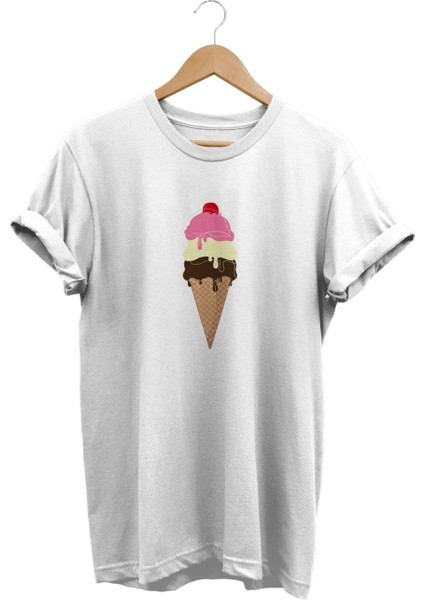 Dondurma Baskılı T-Shirt