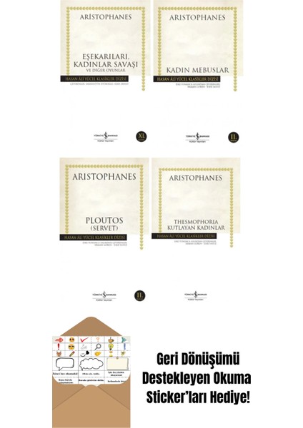 Aristophanes 4 Kitap Set + Okuma Sticker'ları