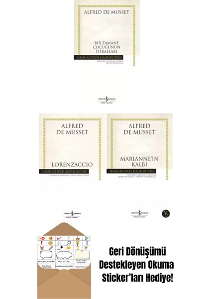 Alfred De Musset 3 Kitap Set + Okuma Sticker'ları