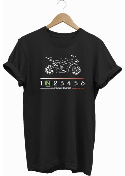 Motor Silhouette Baskılı Tshirt