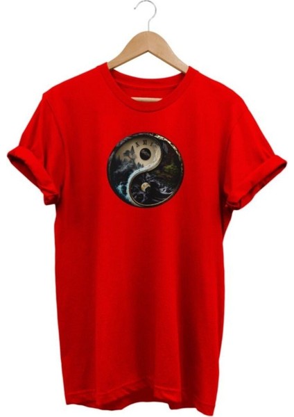 Yinyang Baskılı T-Shirt