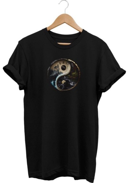 Yinyang Baskılı T-Shirt