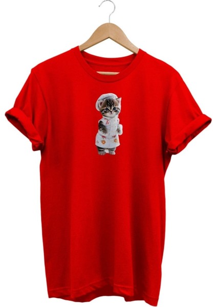 Kedi Baskılı T-Shirt