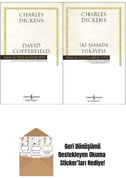 Charles Dickens 2 Kitap Set + Okuma Sticker'ları