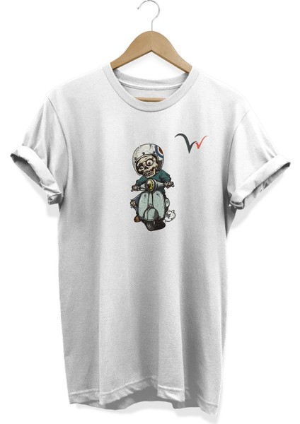 Iskelet Baskılı T-Shirt